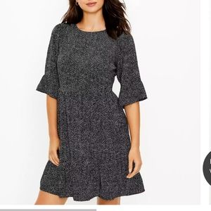 Loft Dotted Ruffle Dress